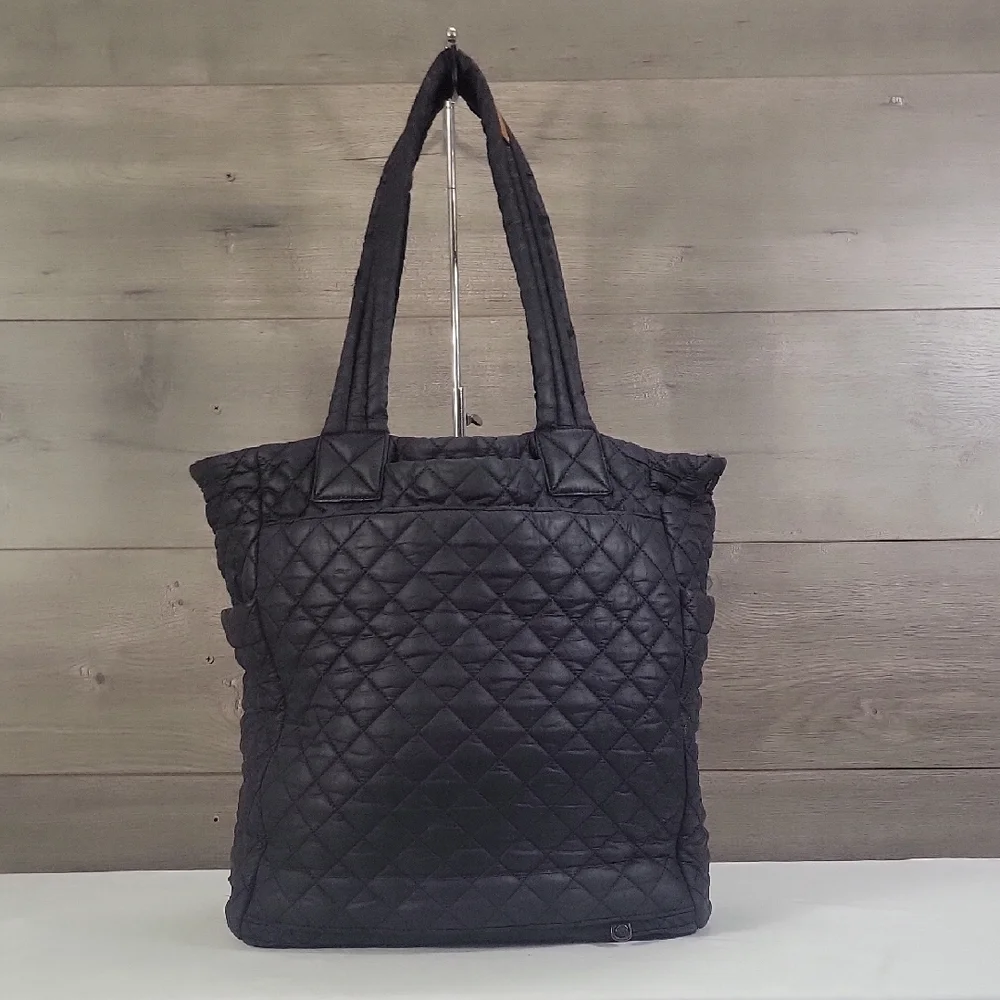 MZ Wallace Navy Blue Quilted Tote Bag